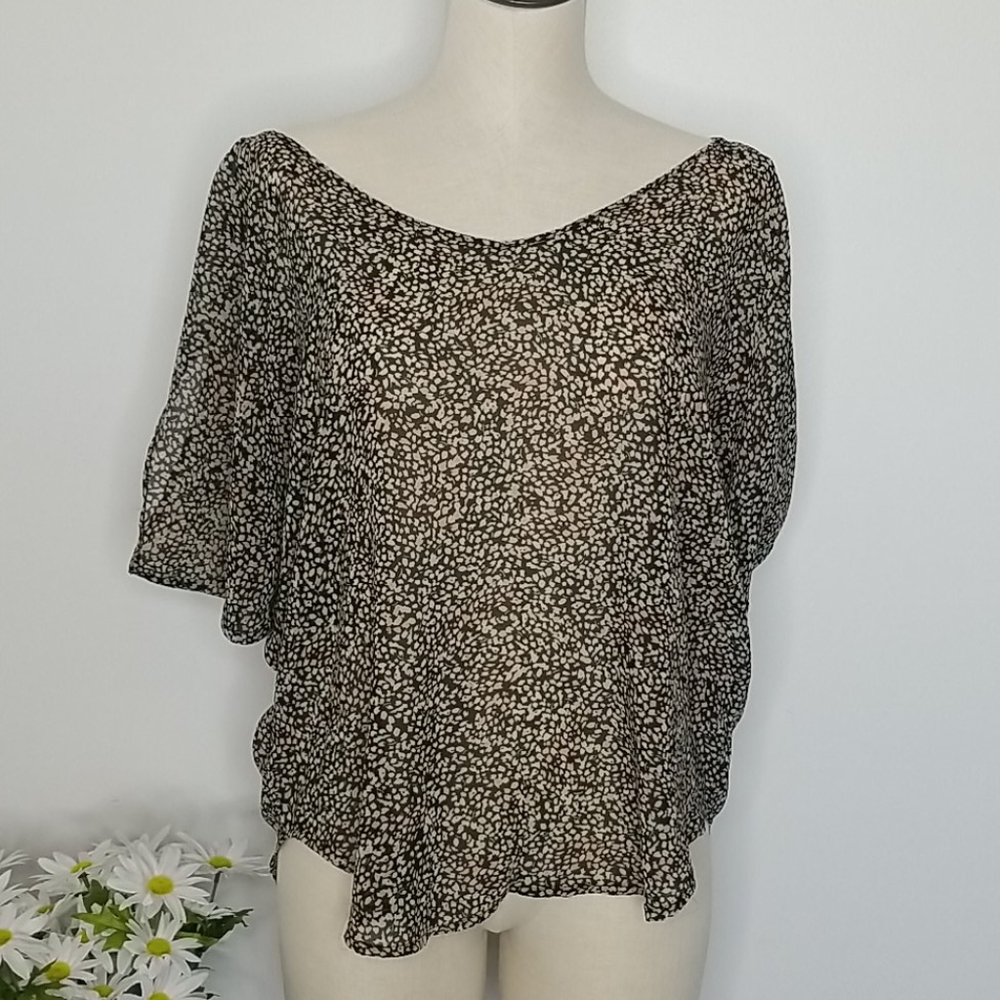 BCBGeneration Dolman Split Sleeve Top Large